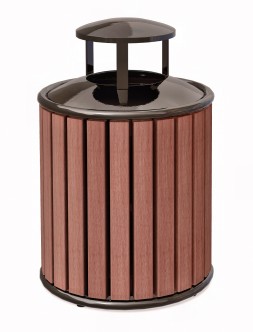 litter receptacle with dome