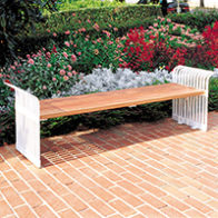 wood backless bench