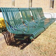 recycled steel rail mount seats
