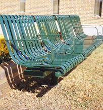recycled steel rail mount seats