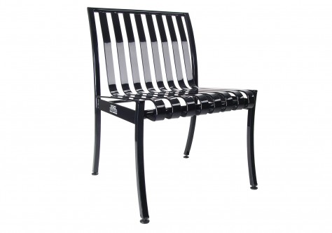 steel armless chair