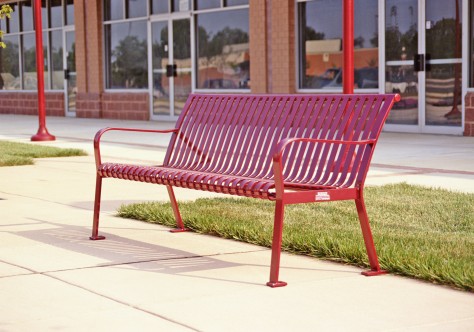 recycled steel bench