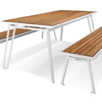 picnic table and benches
