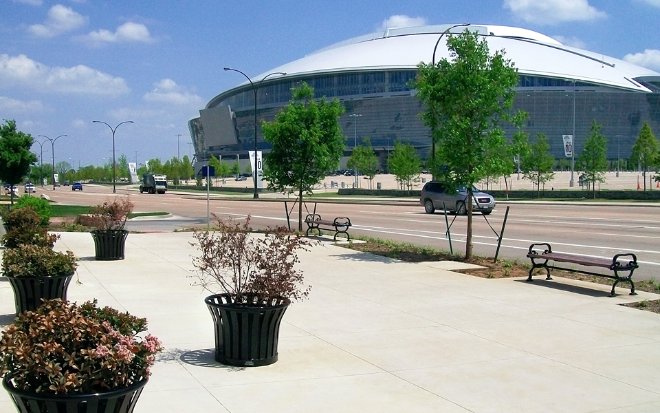 planter and bench