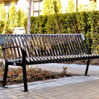 recycled steel bench